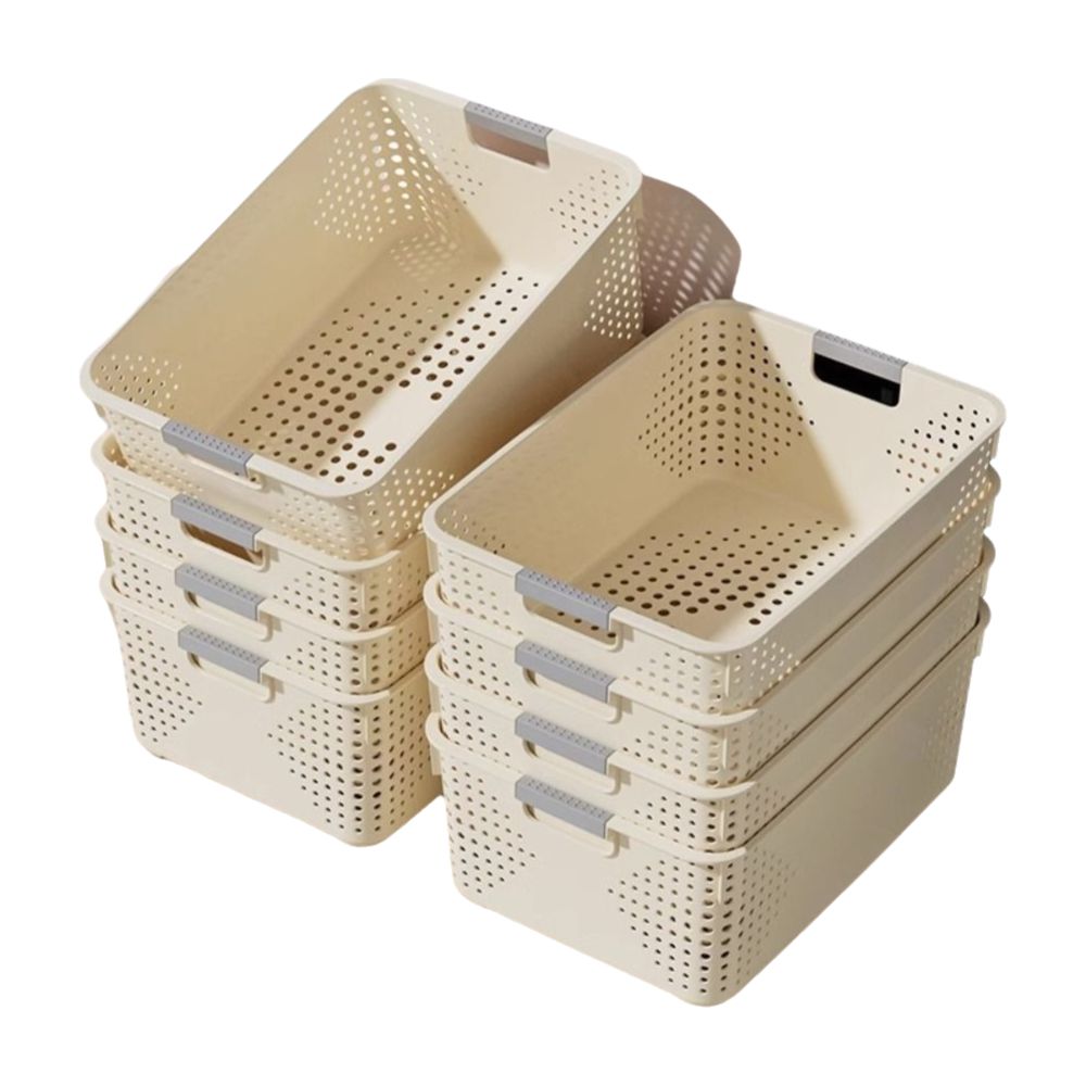 Food Storage Without Plastic - Durable Plastic Storage Basket Hollow-out Design