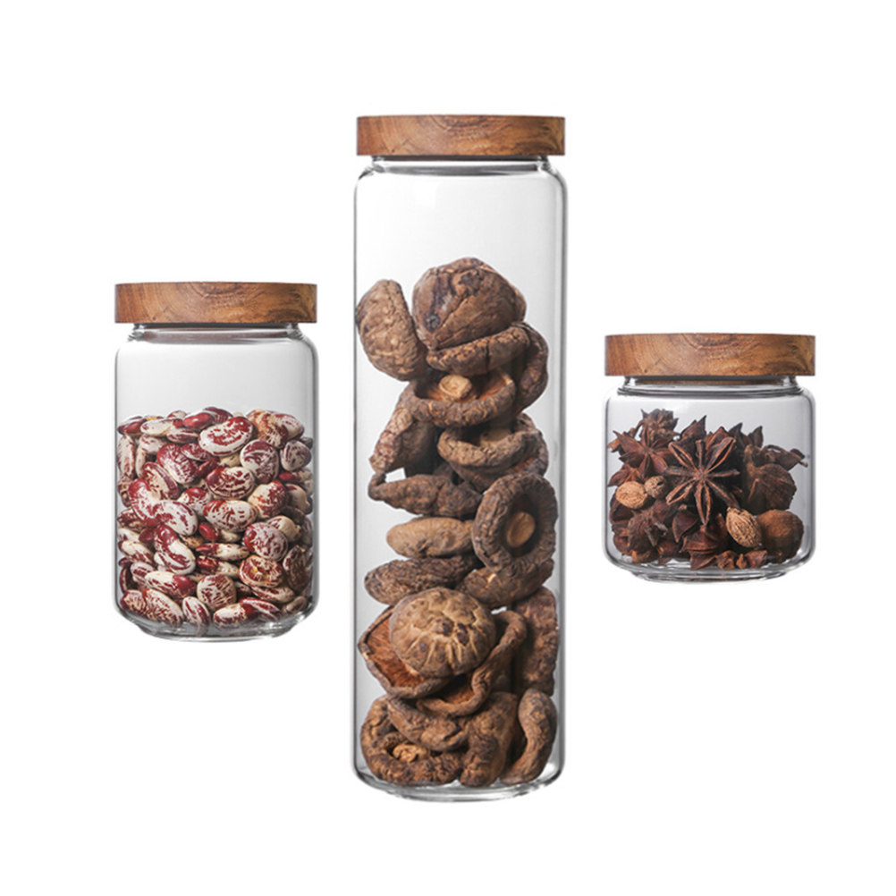 Airtight Cereal Jar - 1Pcs High Borosilicate Glass Grain Storage