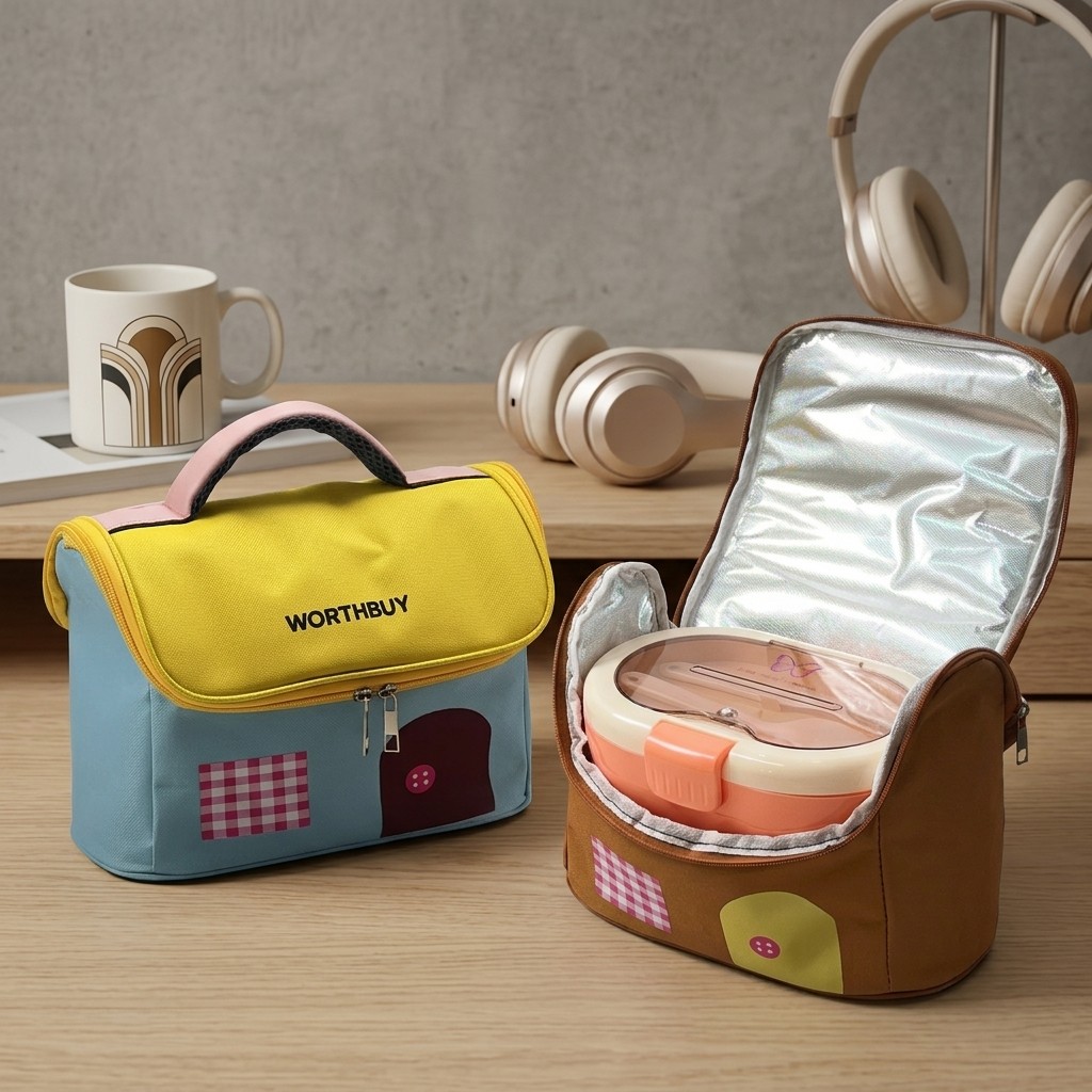 Food Storage Zipper - Oxford Thermal Lunch Bag with Zipper
