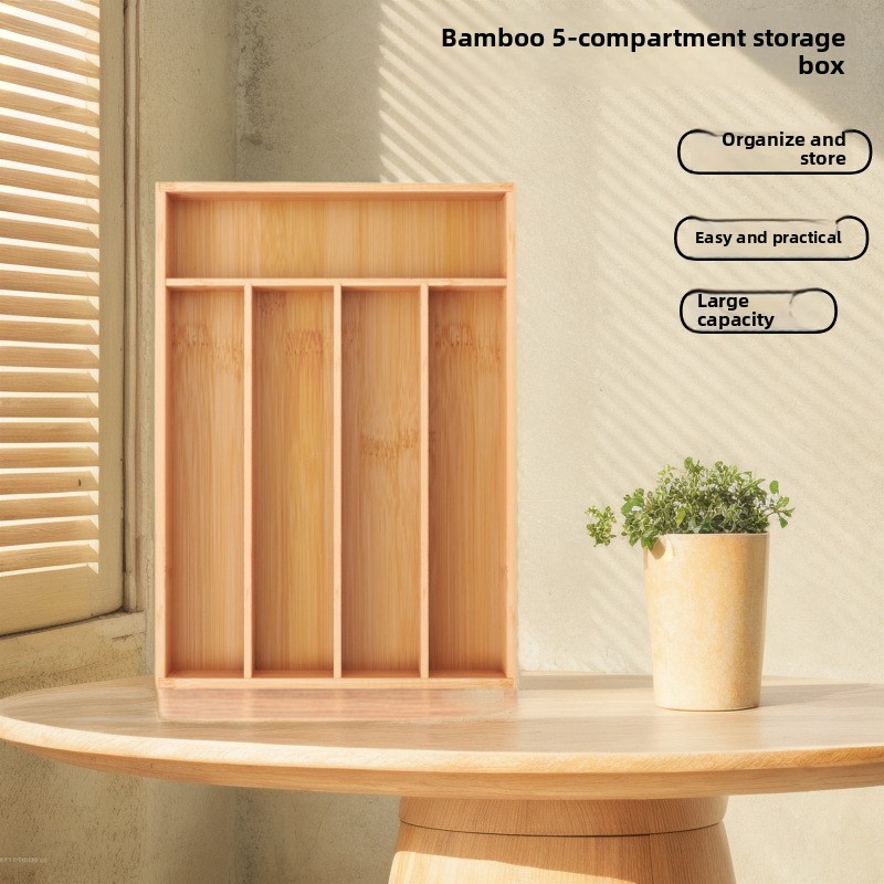 Food Storage Drawing - Kitchen Drawer Organizer Utensil Organizer Bamboo