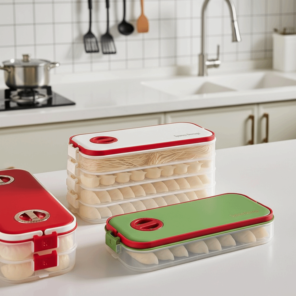 Food Storage Practices - Practical Plastic Dumpling Box Transparent Multi-Layer