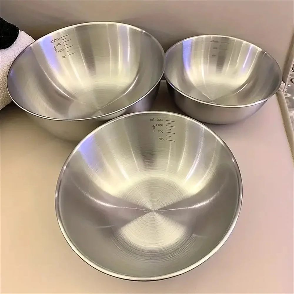 Food Storage Large - 1-3 Stainless Steel Bowl Set with