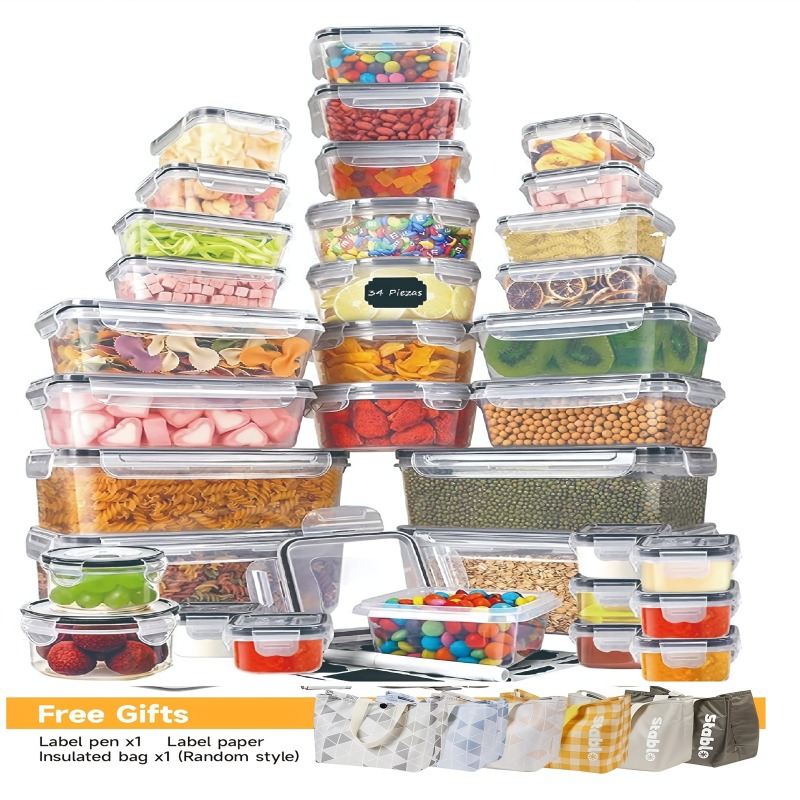 Food Storage Freezer - 48PCS BPA-Free Food Storage Set –