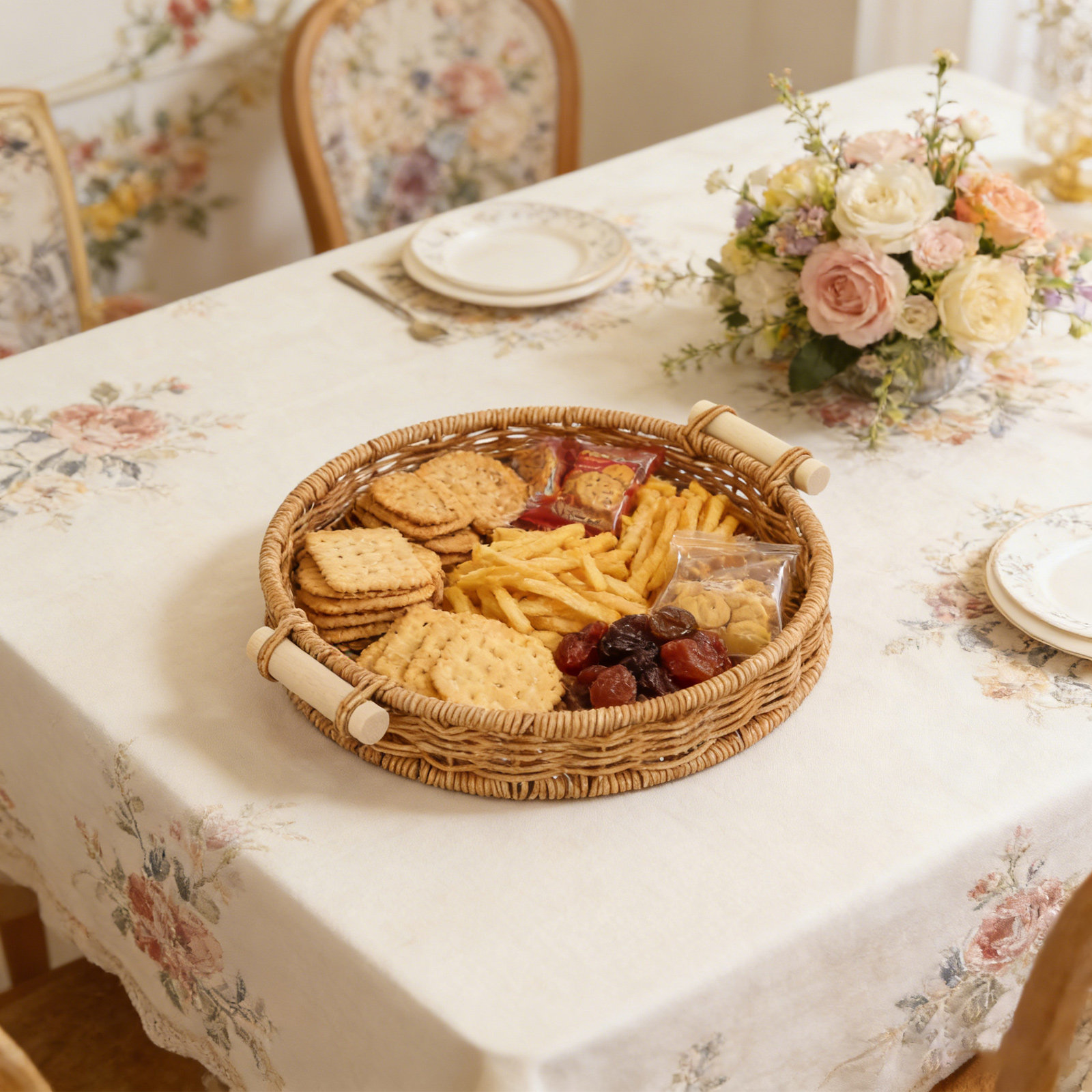 Imitation Rattan Bread Basket  - Storage Food Tray recension och pris