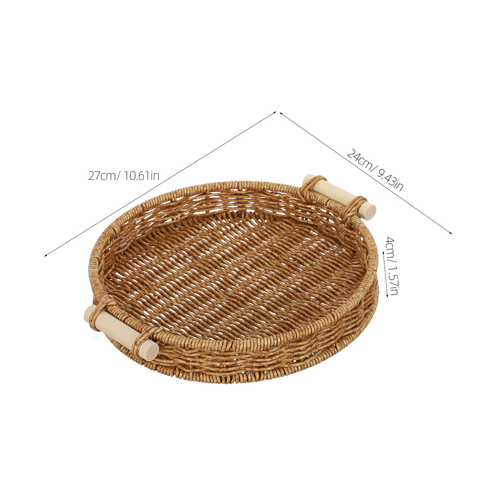 Imitation Rattan Bread Basket  - Storage Food Tray recension och pris