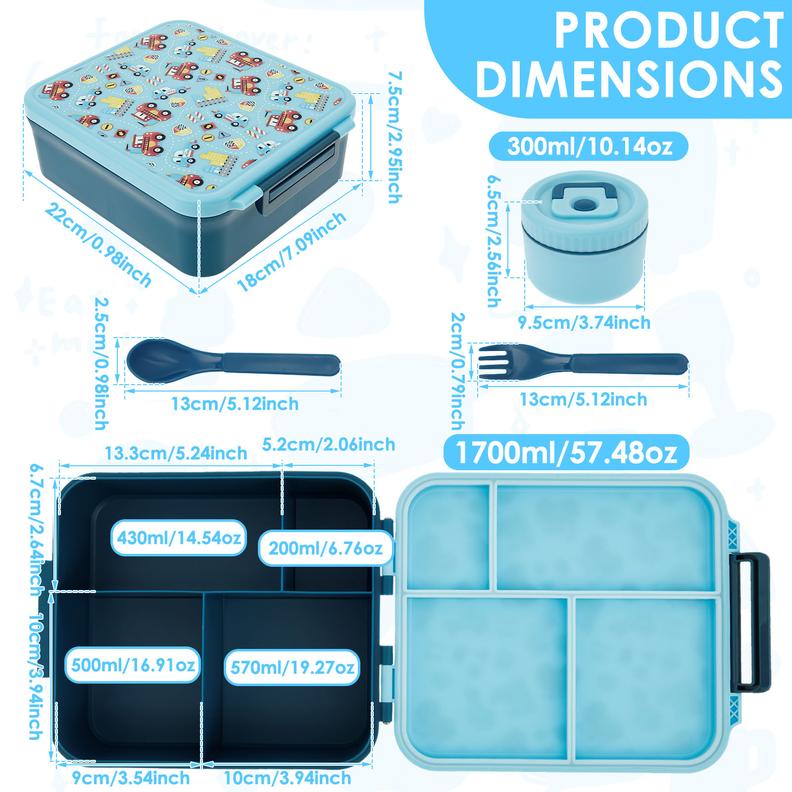 1700 ML Lunch Box Microwavable - Food Storage 30 Years recension och pris