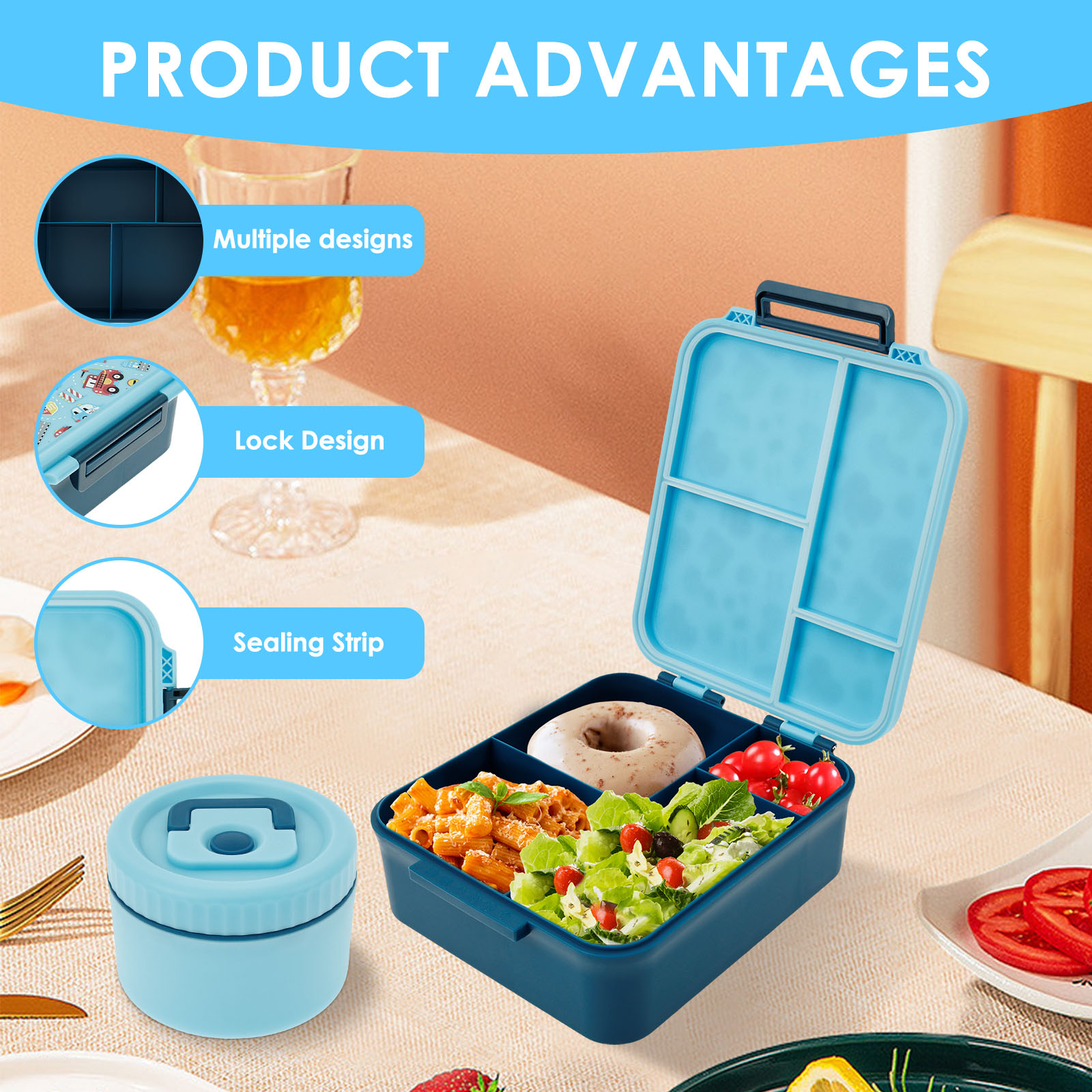 1700 ML Lunch Box Microwavable - Food Storage 30 Years recension och pris