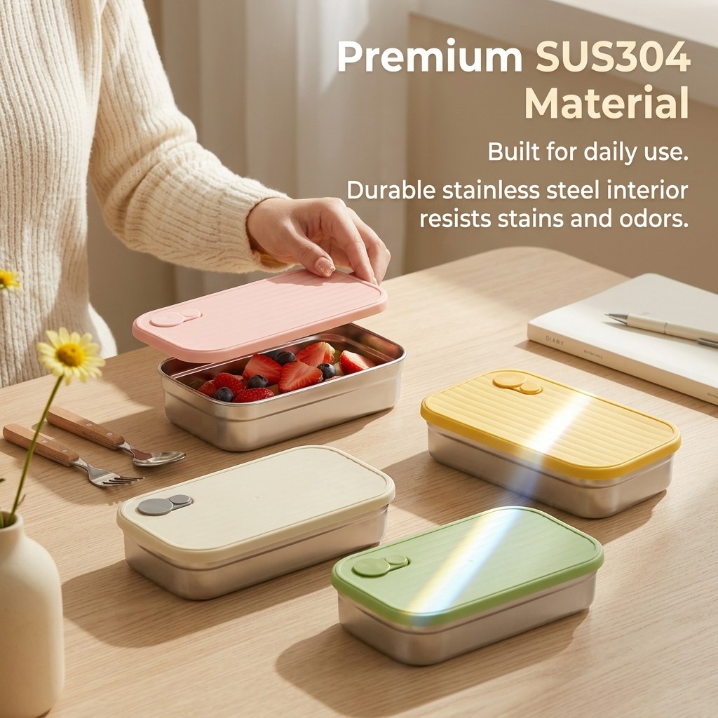 Stainless Steel Bento Box Meta - Food Storage 30 Years recension och pris