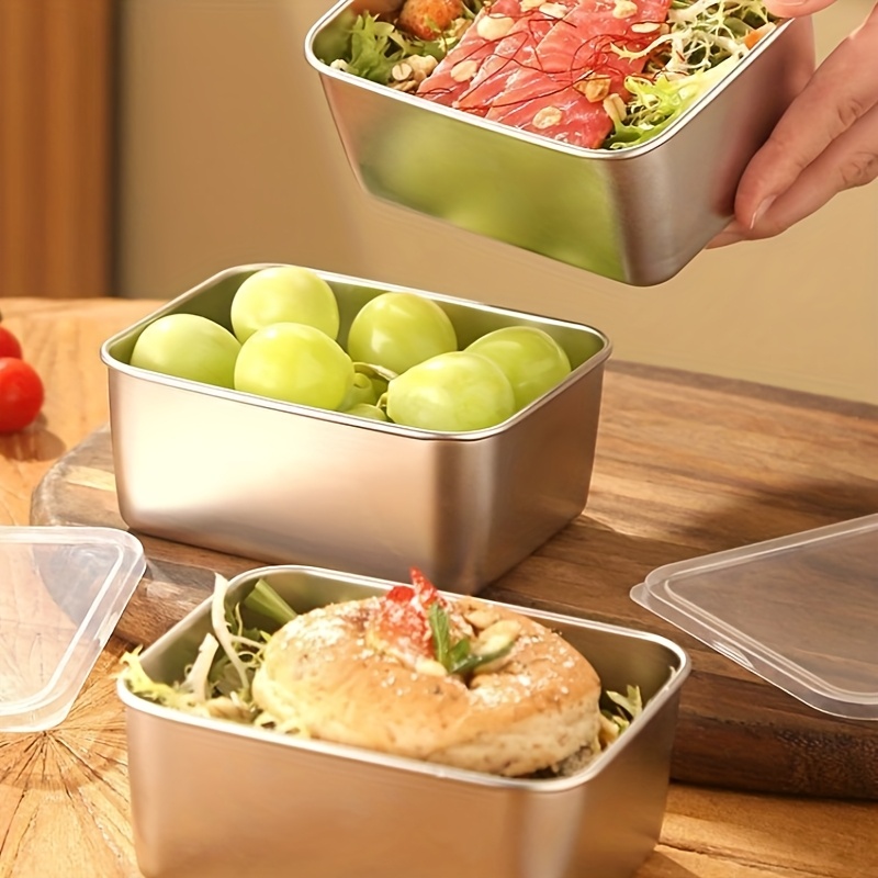 3/6Pcs Stainless Steel Rectang - Storage Food Tray recension och pris