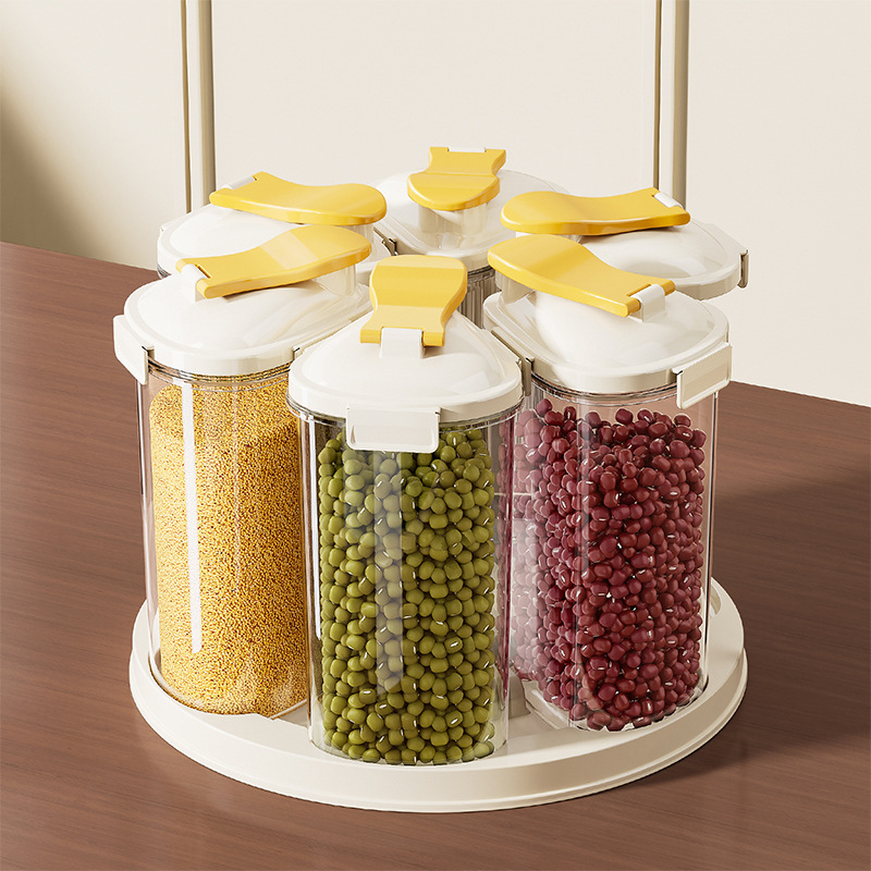 Rotating Grain Storage Contain - Airtight Cereal Jar recension och pris