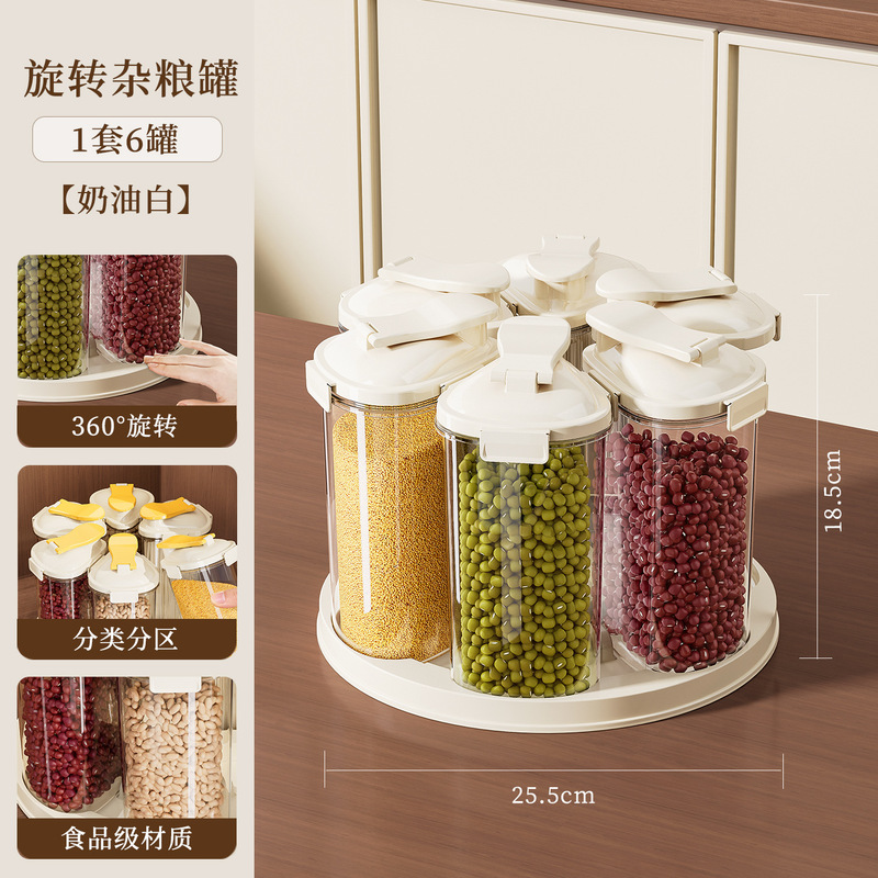 Rotating Grain Storage Contain - Airtight Cereal Jar recension och pris