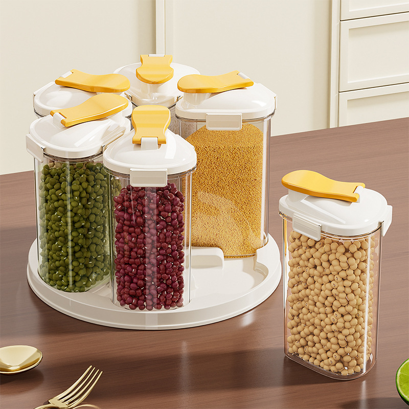 Rotating Grain Storage Contain - Airtight Cereal Jar recension och pris