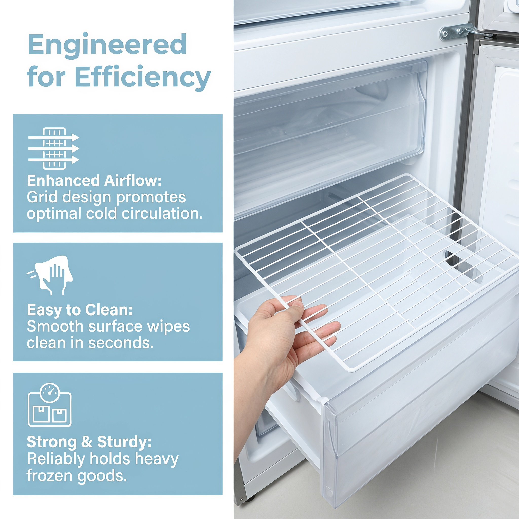 Wire Metal Refrigerator Divide - Food Storage Freezer recension och pris