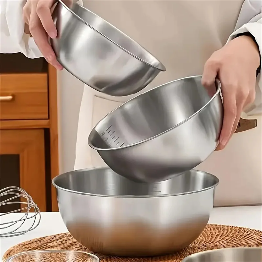 1-3 Stainless Steel Bowl Set W - Food Storage Large recension och pris