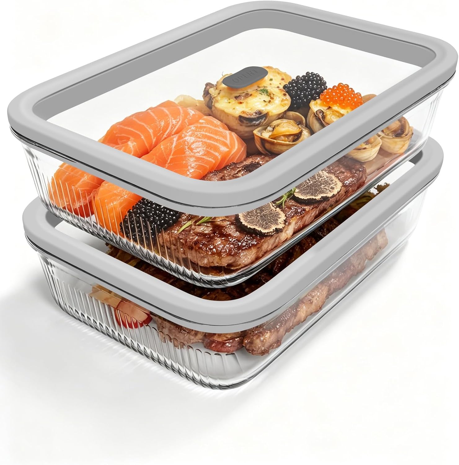 2 Pack Glass Food Storage Cont - Food Storage Freezer recension och pris