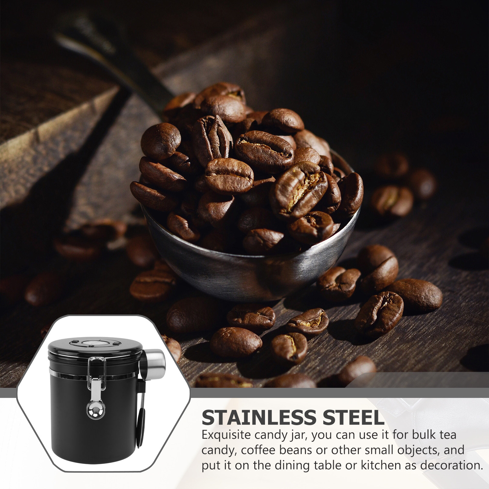 1Pcs Premium Stainless Steel C - Food Storage Jars Airtight recension och pris