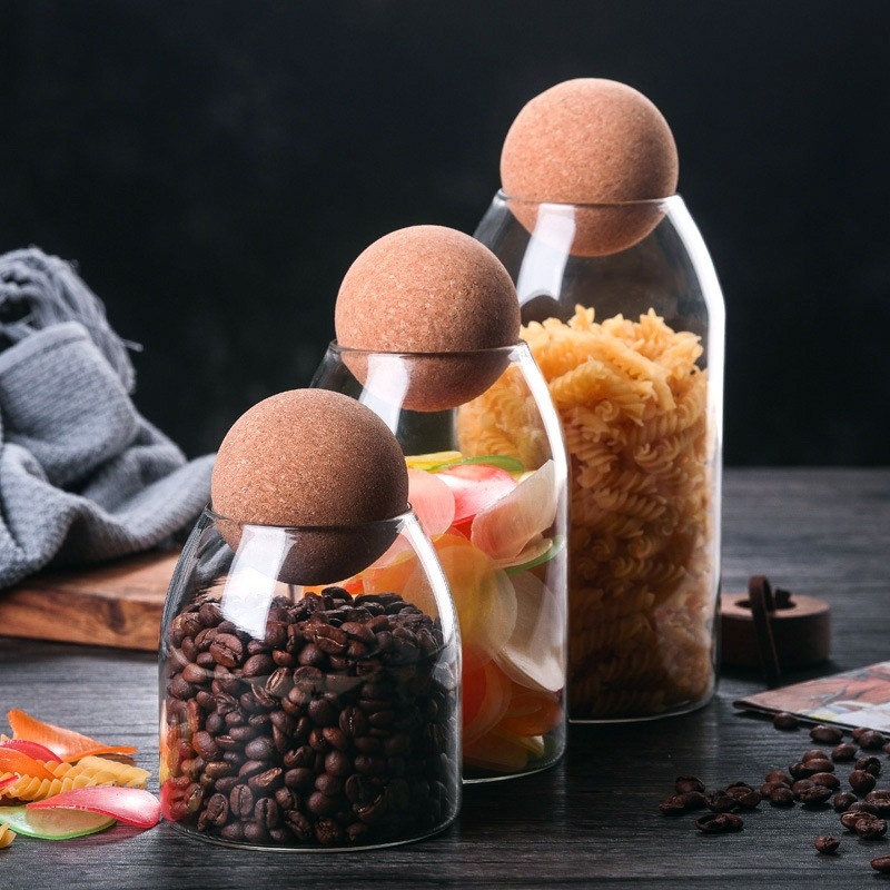 Clear Practical Wood Cork Glas - Food Storage Practices recension och pris