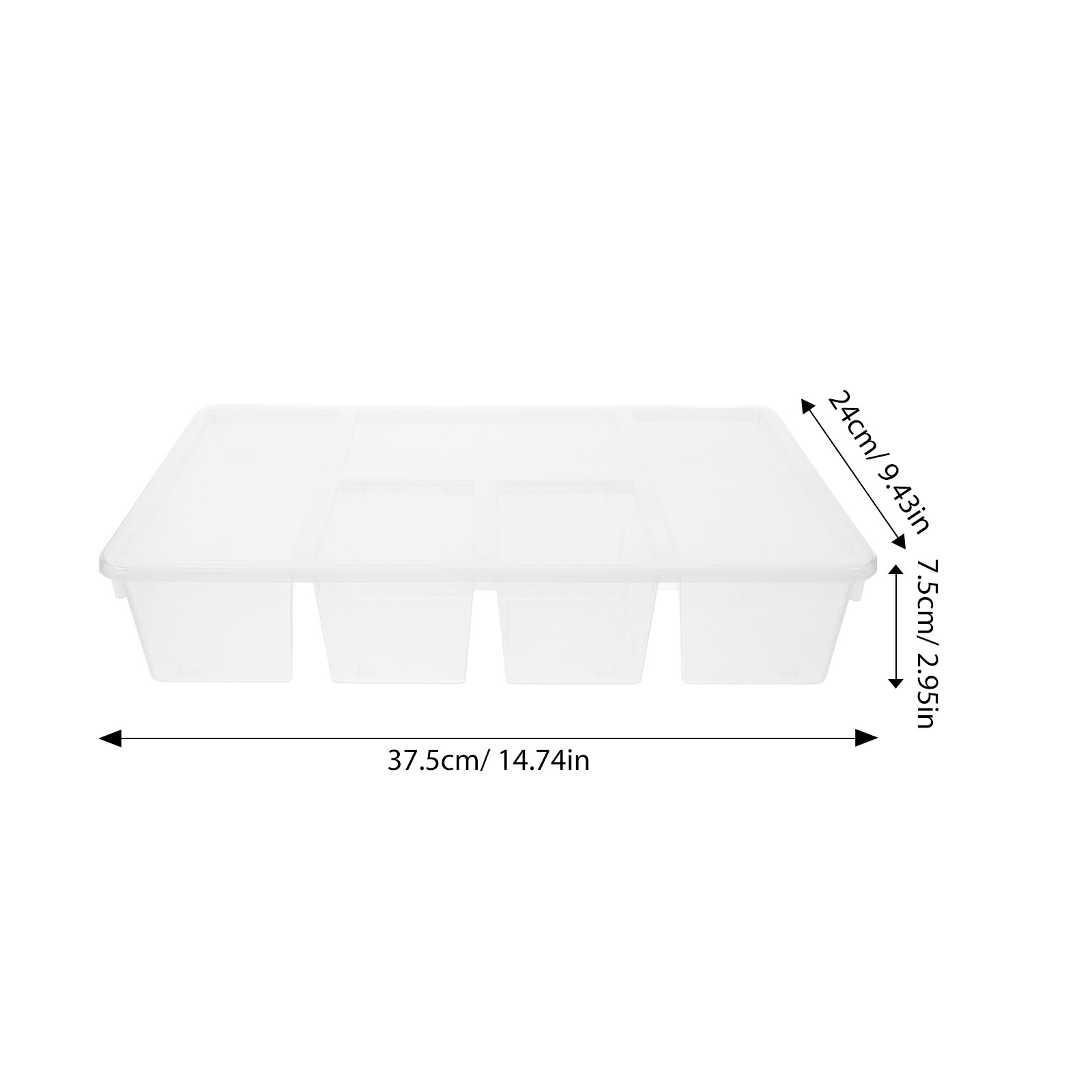 5 Compartment Veggie Tray Food - Storage Food Tray recension och pris