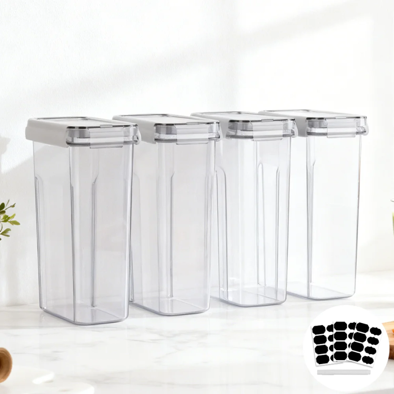 4pc/8pc Food Containers Set 4L - Airtight Cereal Jar recension och pris