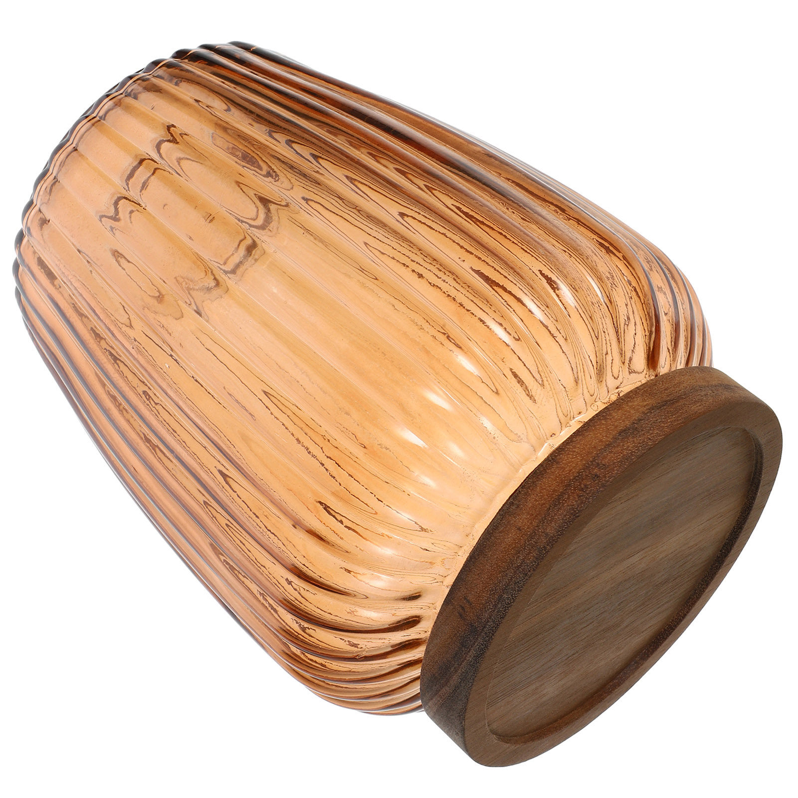 Wood Lid Glass Food Storage Ja - Airtight Cereal Jar recension och pris