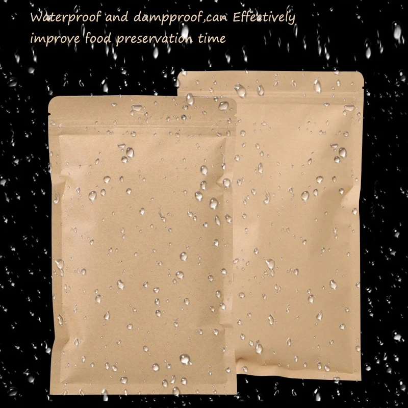 100PCS Brown Kraft Paper Zippe - Food Storage Zipper recension och pris