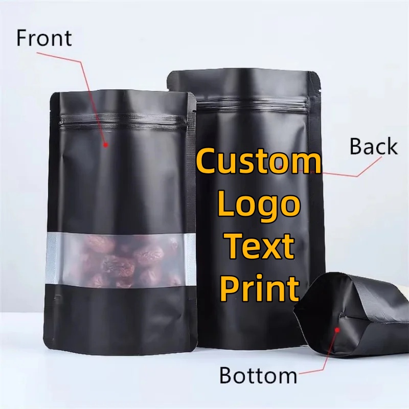 100PCS Stand-up Matte Black Al - Food Storage Zipper recension och pris
