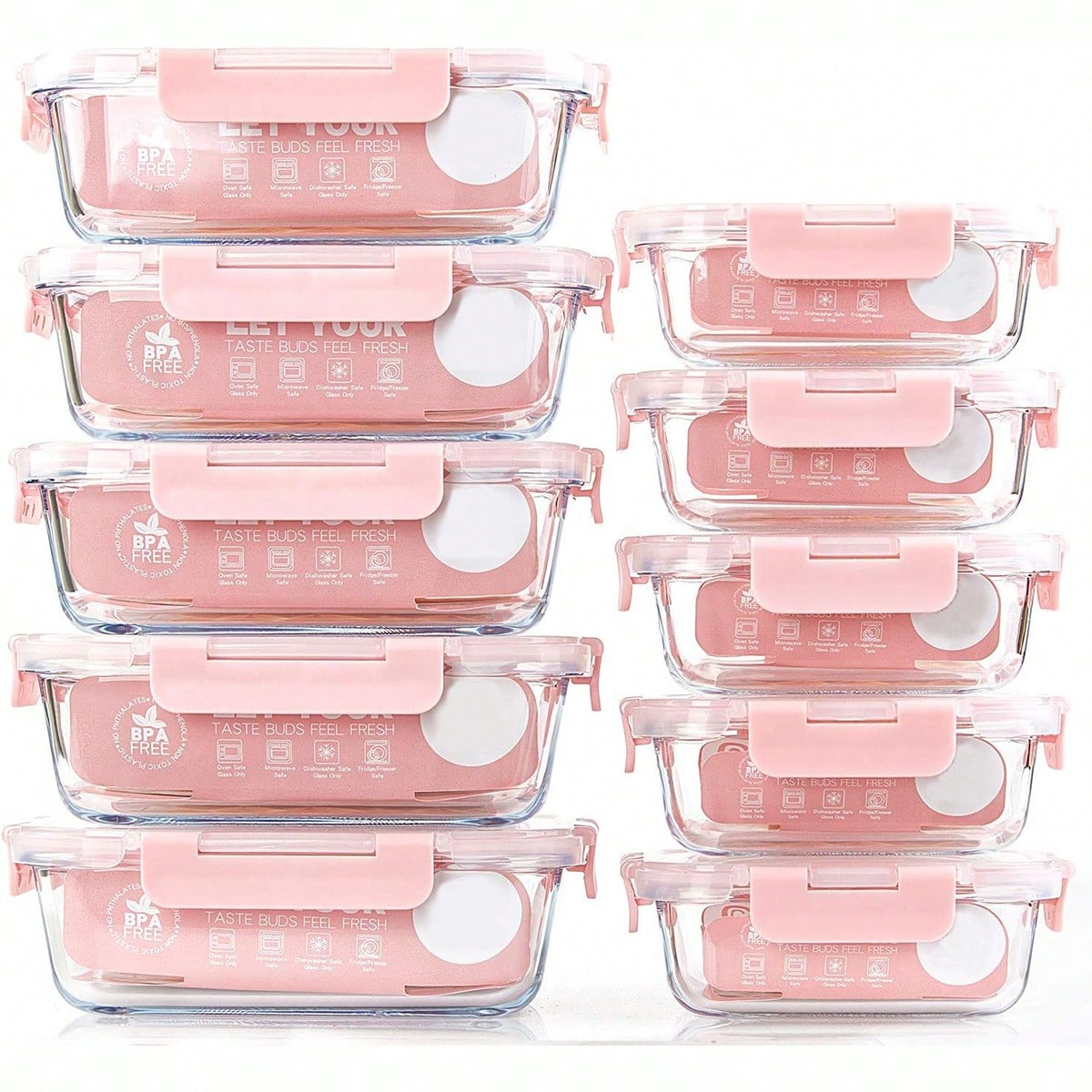 10 Pack Glass Meal Prep Contai - Food Storage Freezer recension och pris