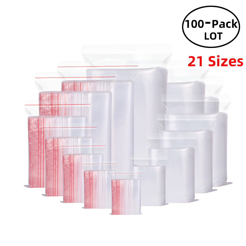 100PCS/Pack Resealable Zip Loc - Food Storage Zipper recension och pris