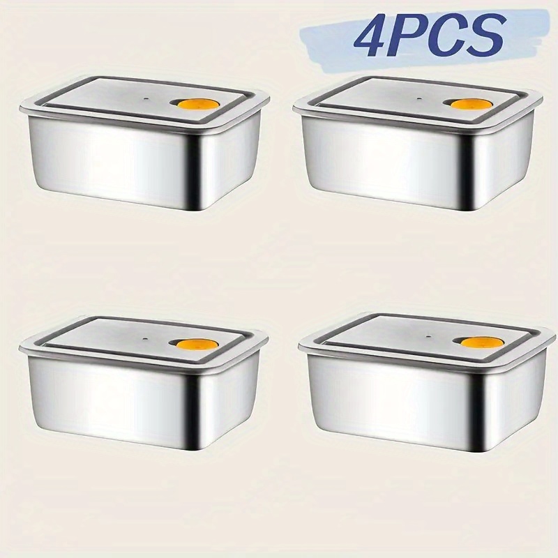 4pc Stainless Steel Food Stora - Food Storage Freezer recension och pris