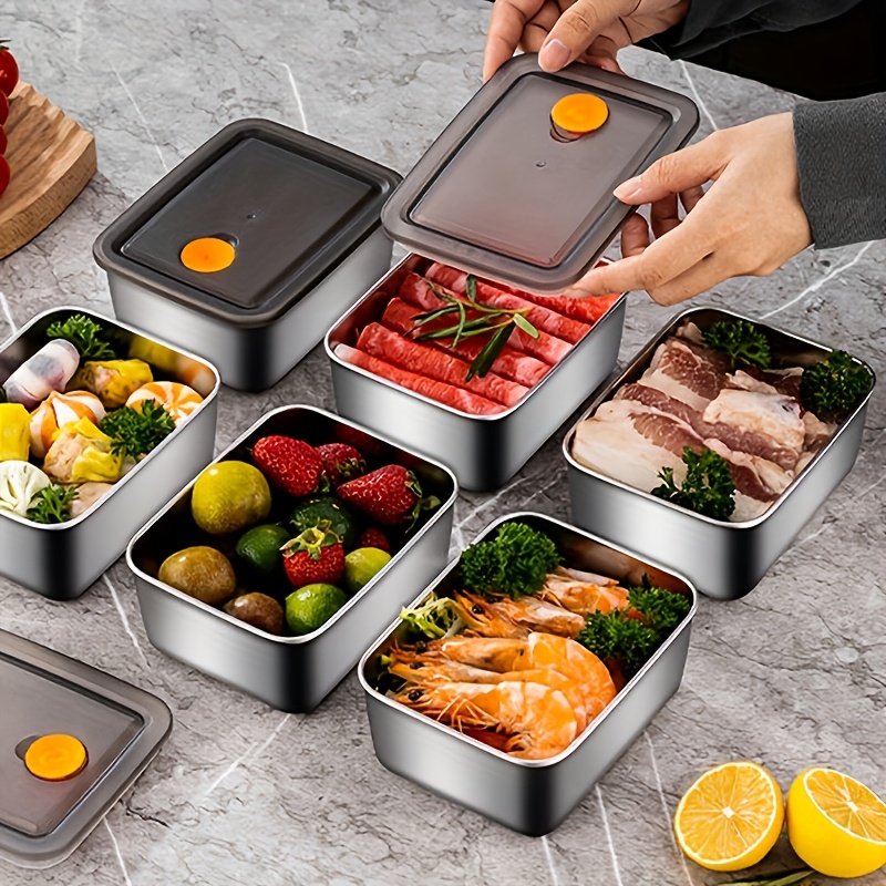 4pc Stainless Steel Food Stora - Food Storage Freezer recension och pris