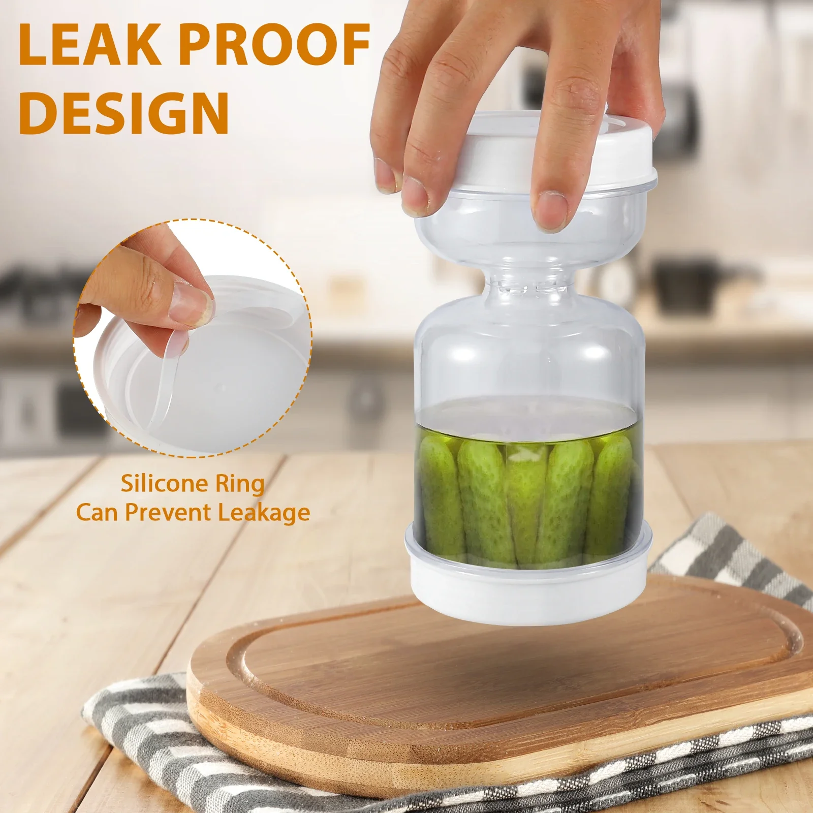 Pickle Container Wet and Dry S - Food Storage Jars Airtight recension och pris