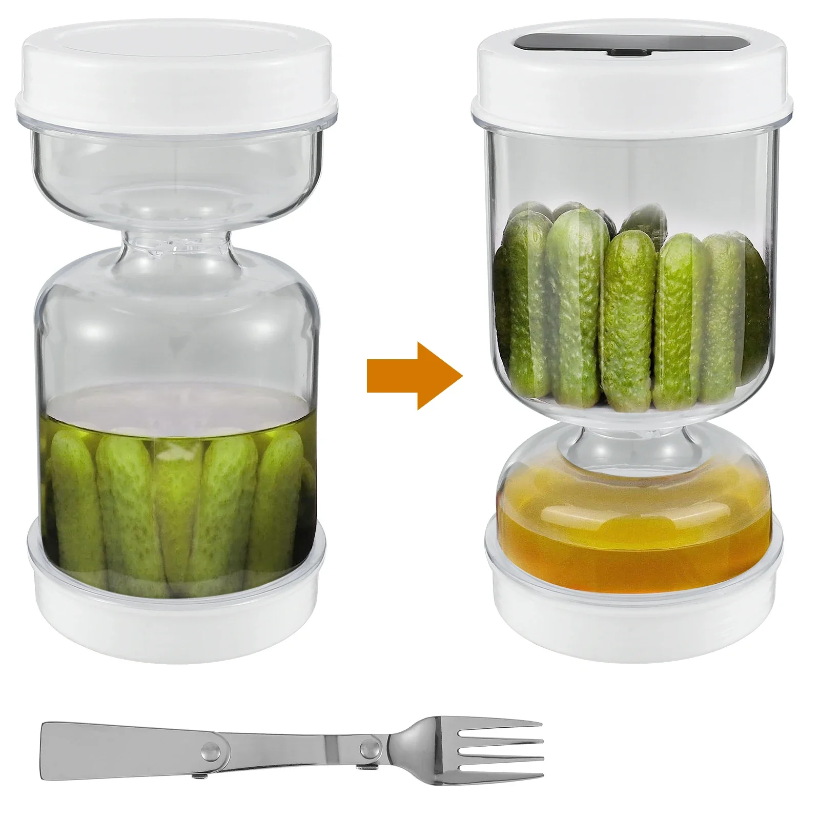 Pickle Container Wet and Dry S - Food Storage Jars Airtight recension och pris