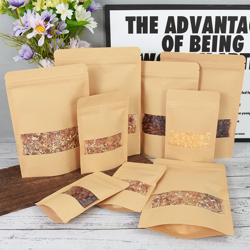 20/50pcs Kraft Paper Zip Lock  - Food Storage Zipper recension och pris