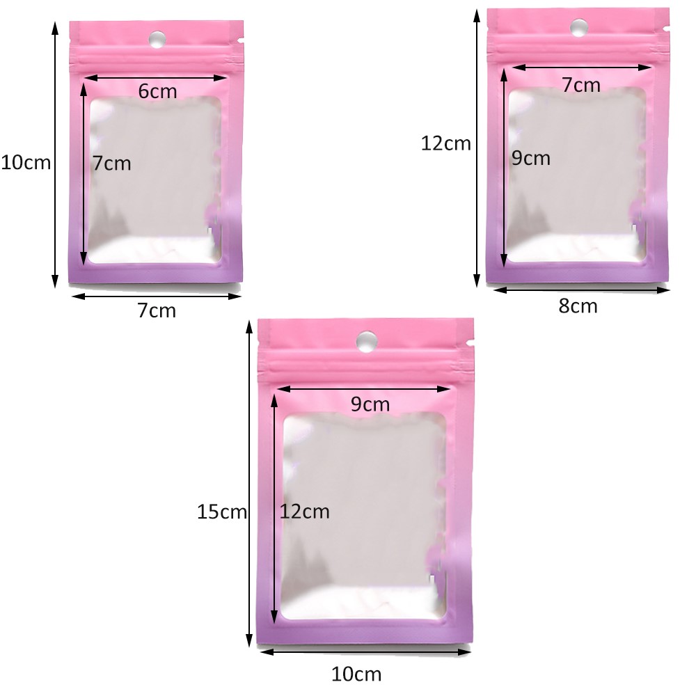 50pcs Gradient Bags Resealable - Food Storage In Mylar Bags recension och pris