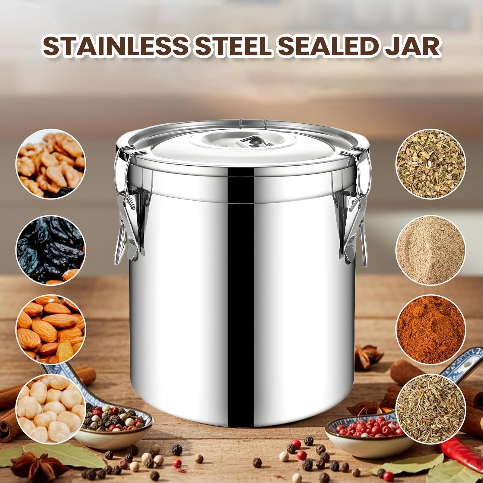 6L Stainless Steel Airtight Ja - Airtight Cereal Jar recension och pris