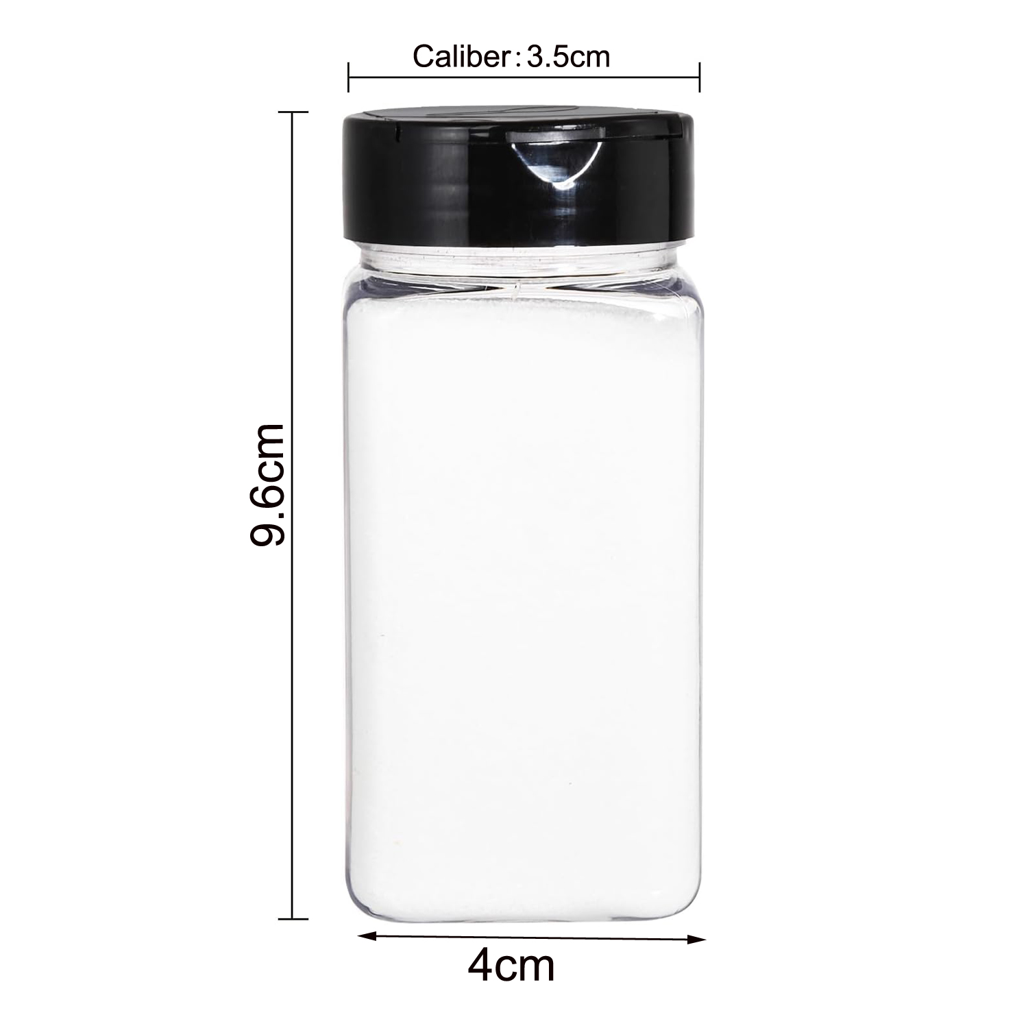 Square Large Plastic Spice Jar - Food Storage Large recension och pris