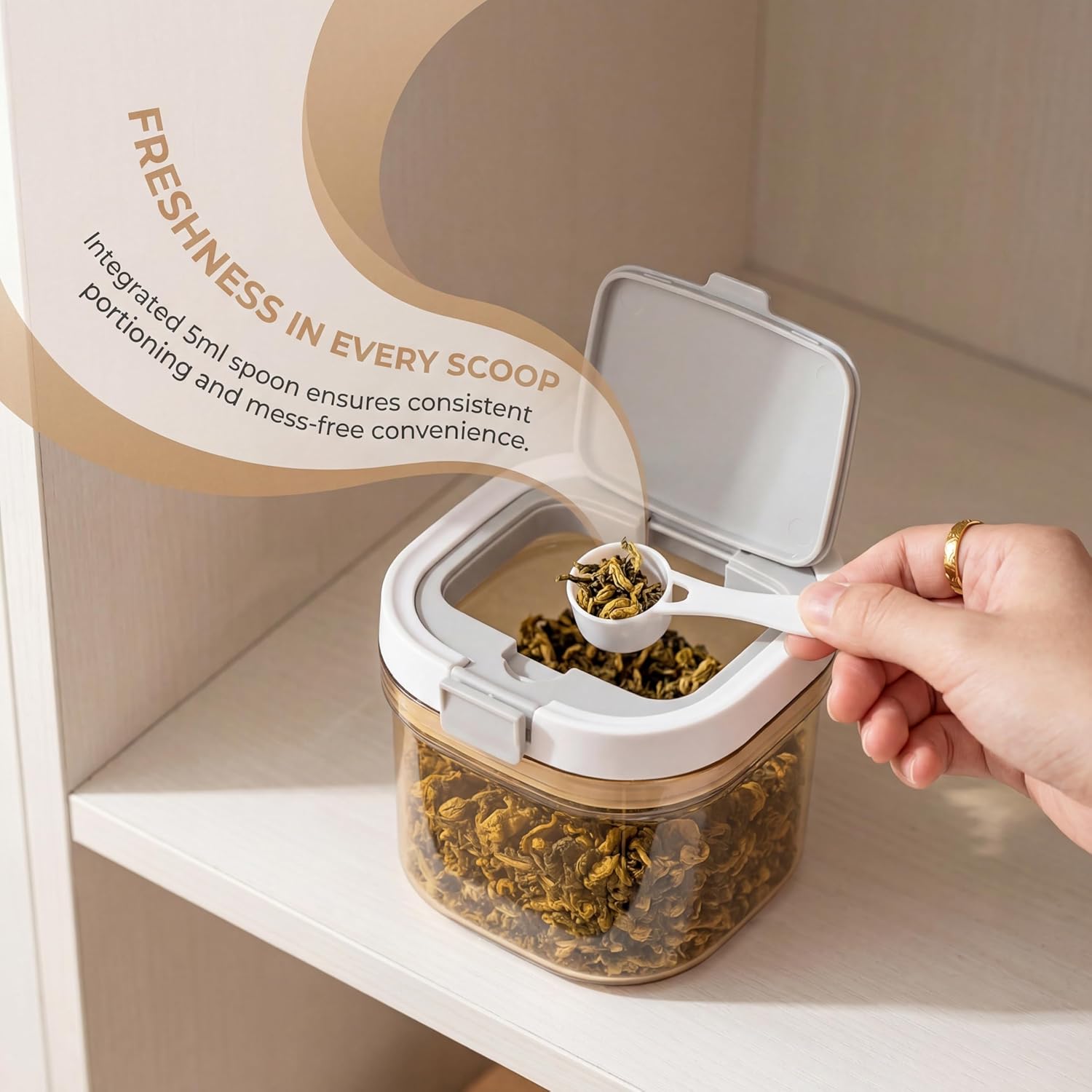 2pcs Coffee Canister with Scoo - Food Storage Jars Airtight recension och pris