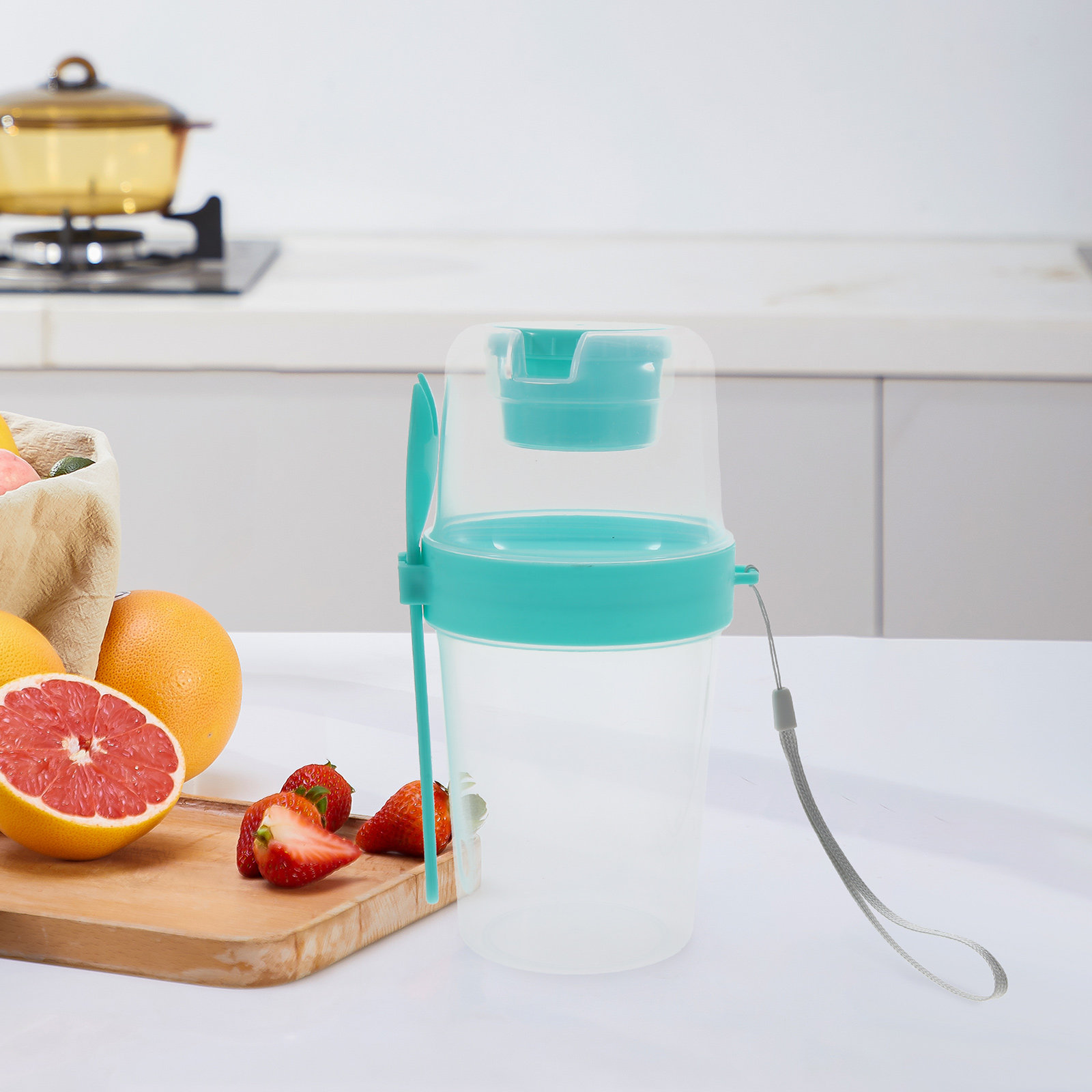 1Set Portable Salad Cup Double - Airtight Cereal Jar recension och pris