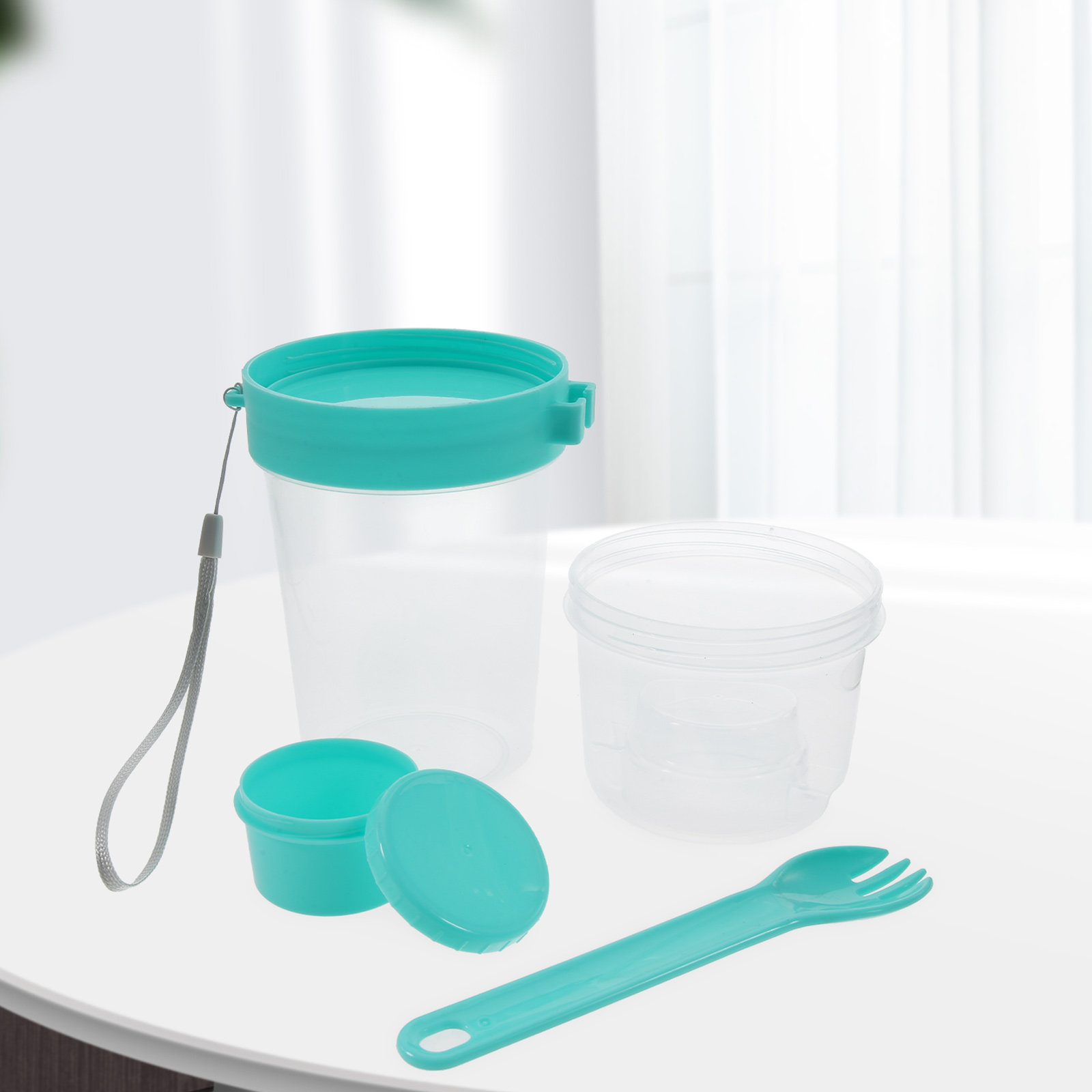1Set Portable Salad Cup Double - Airtight Cereal Jar recension och pris