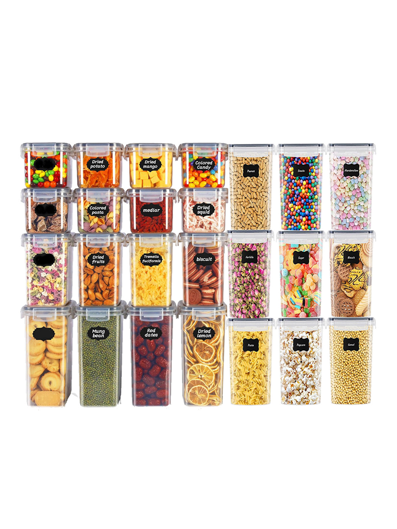 48pcs, Sealed Food Storage Con - Food Storage Jars Airtight recension och pris