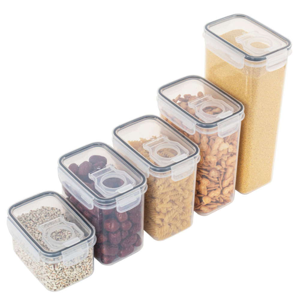 Sealed Plastic Food Storage Bo - Airtight Cereal Jar recension och pris