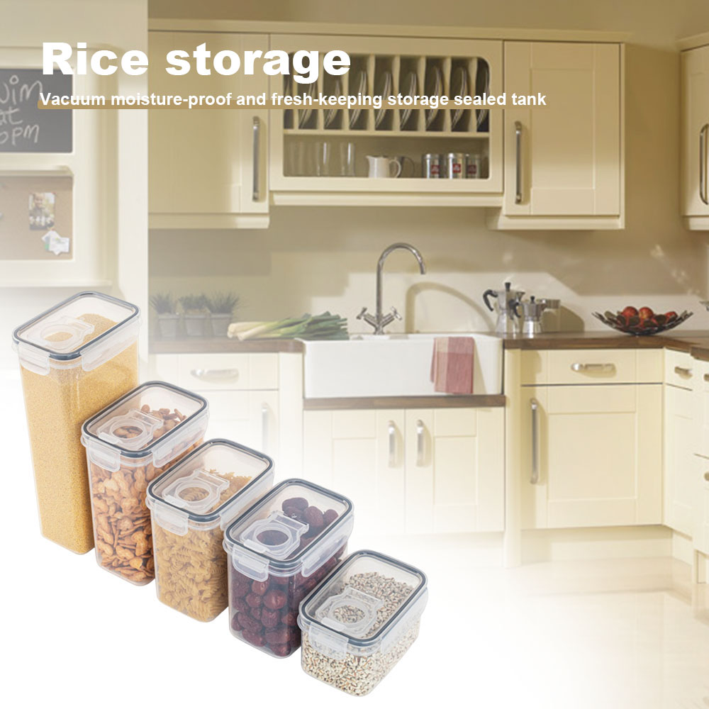 Sealed Plastic Food Storage Bo - Airtight Cereal Jar recension och pris