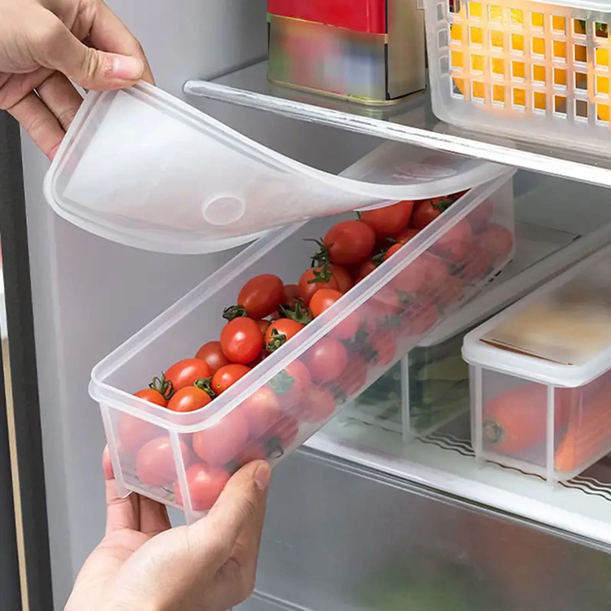 1 Plastic Transparent Storage  - Food Storage For Refrigerator recension och pris