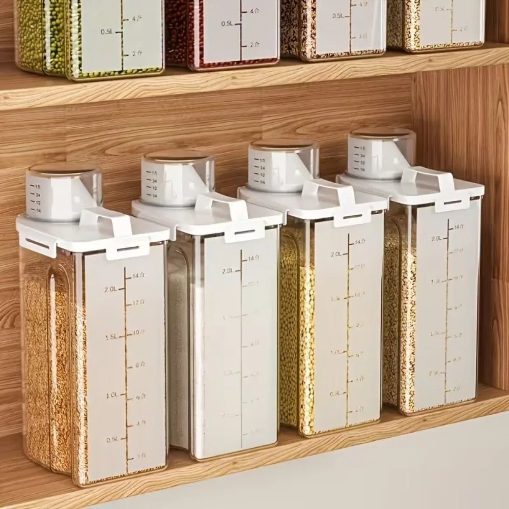 4 Pack 5LB Rice Storage Contai - Airtight Cereal Jar recension och pris