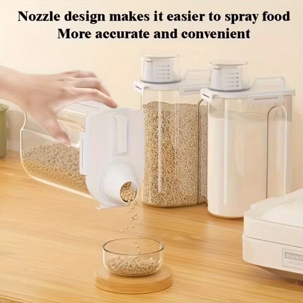 4 Pack 5LB Rice Storage Contai - Airtight Cereal Jar recension och pris